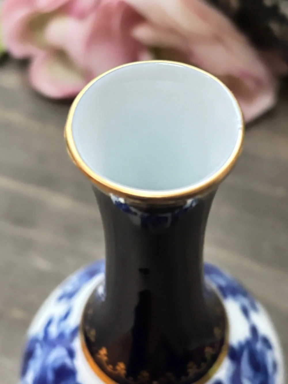 Vintage Cobalt Vase with Gold Accents, Royal Porzellan Bavaria KPM